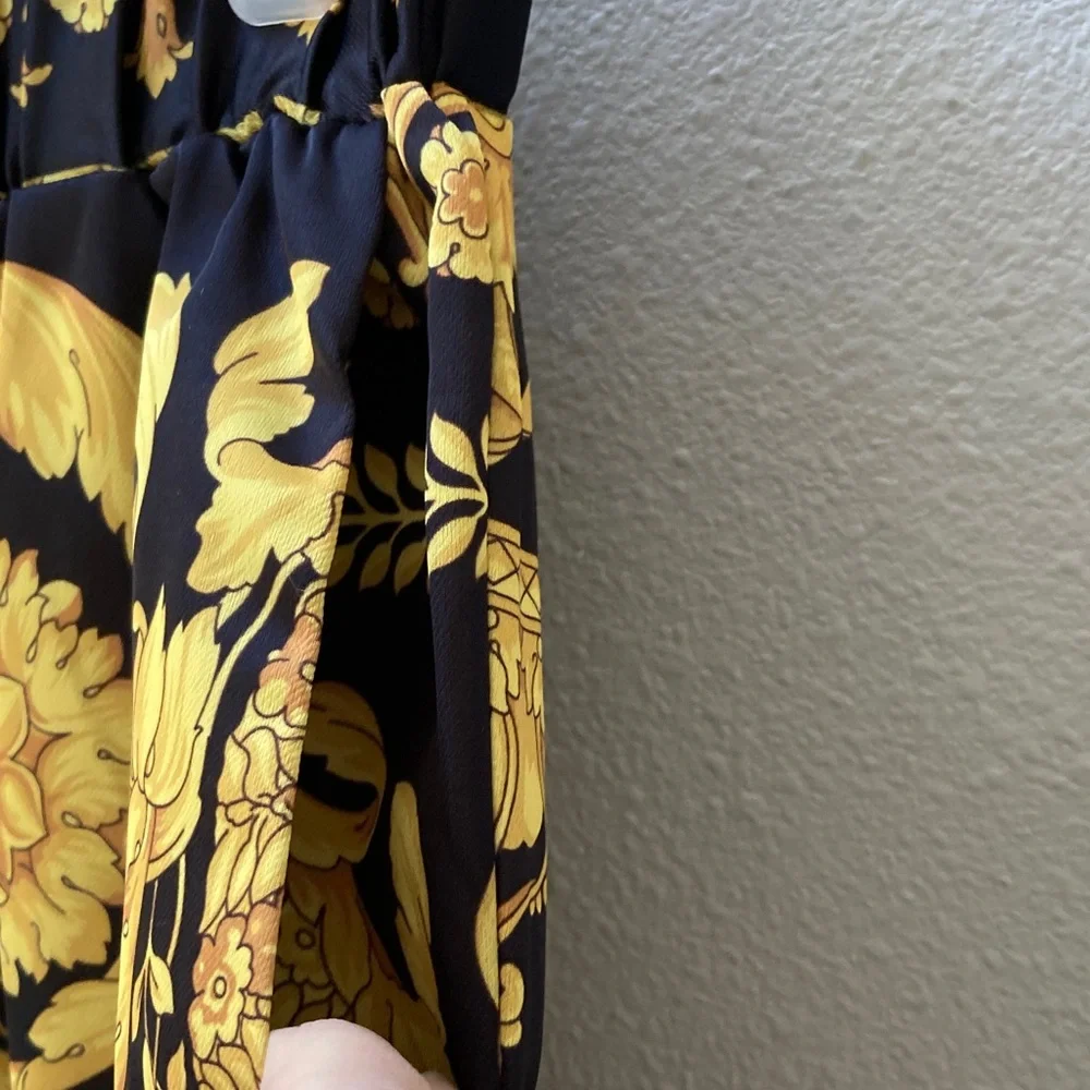 Versace Gold and Black Print Lounge Pants S - Picture 3 of 8